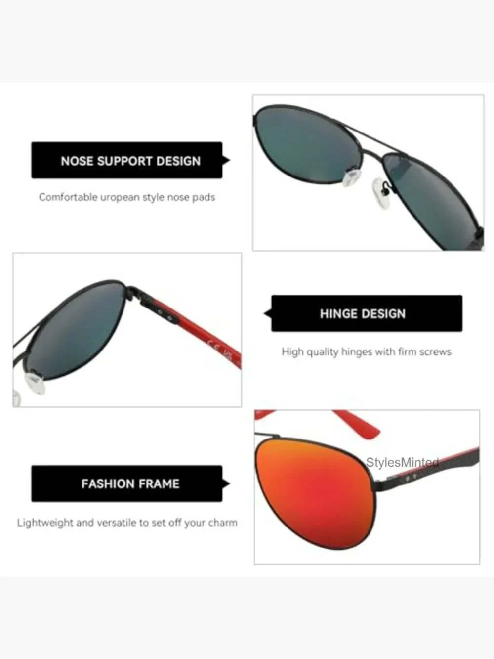 Polarized Aviator Sunglasses Carbon Fiber Pilot Sun Glasses UV Protection Men